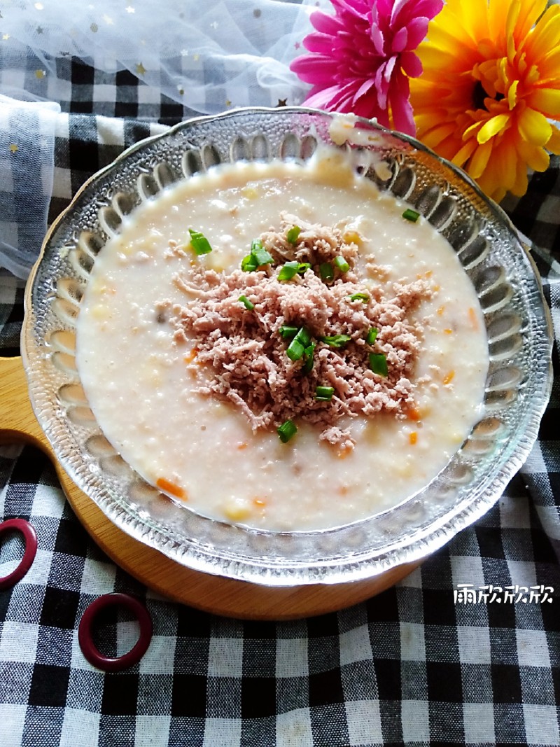 燕麦片牛肉松粥的做法