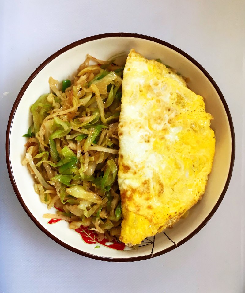 圆白菜鸡蛋炒饼的做法