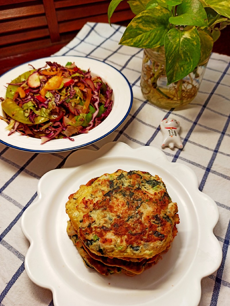 鲜虾海苔冬瓜蛋饼的做法