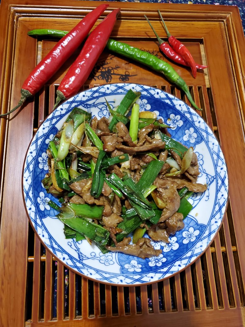 青蒜炒瘦肉的做法