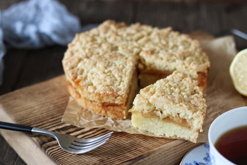 苹果酥粒蛋糕apple crumble  cake的做法