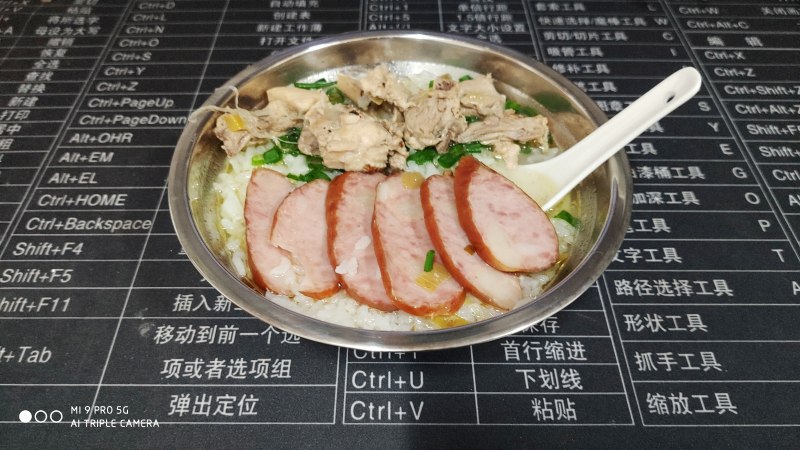 鲜鸡汤+烫饭的做法