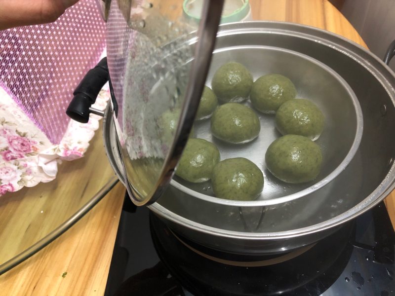 艾草豆沙青团（家常版）的做法