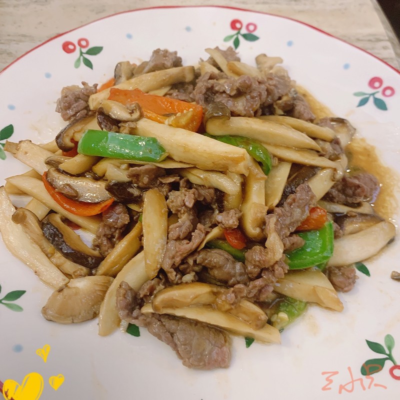 杏鲍菇炒牛肉的做法