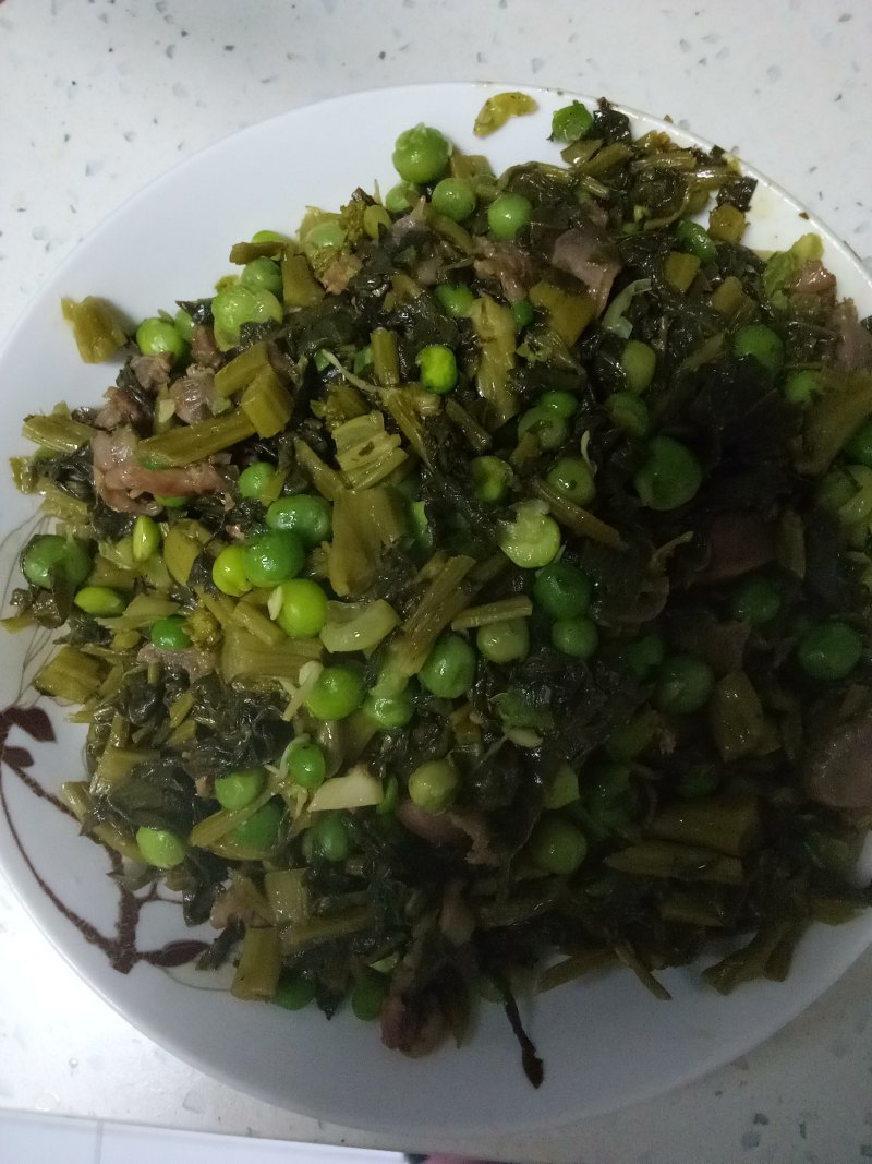 酸菜豌豆炒鸡胗的做法