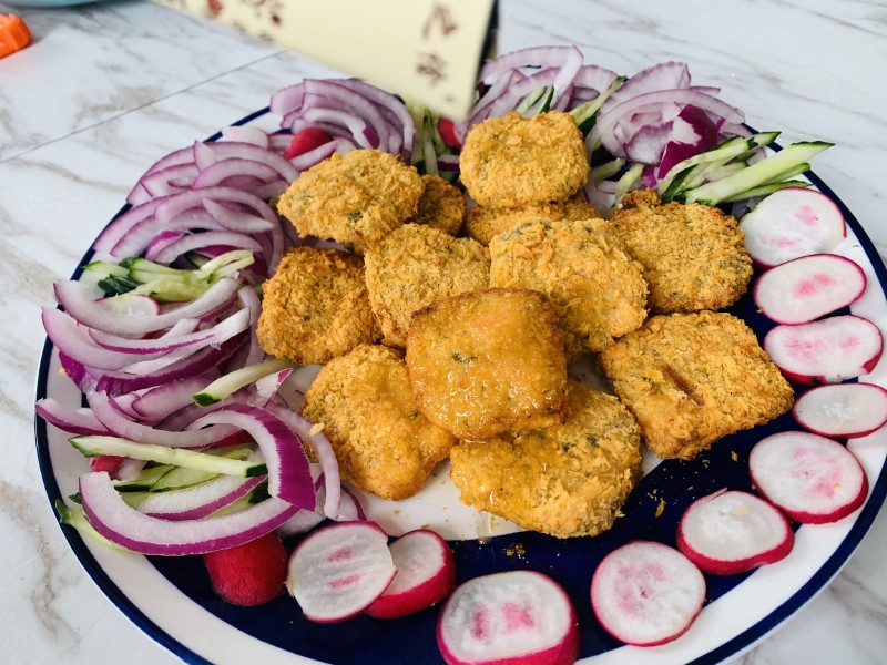 火麻油香虾蟹饼的做法