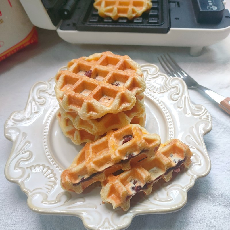 发酵版原味豆沙华夫饼的做法