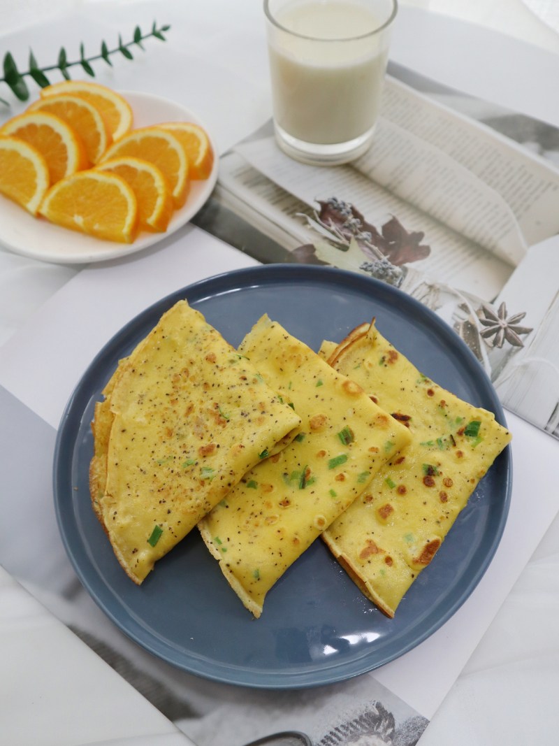 黑椒牛奶鸡蛋软饼（减重主食代餐）的做法