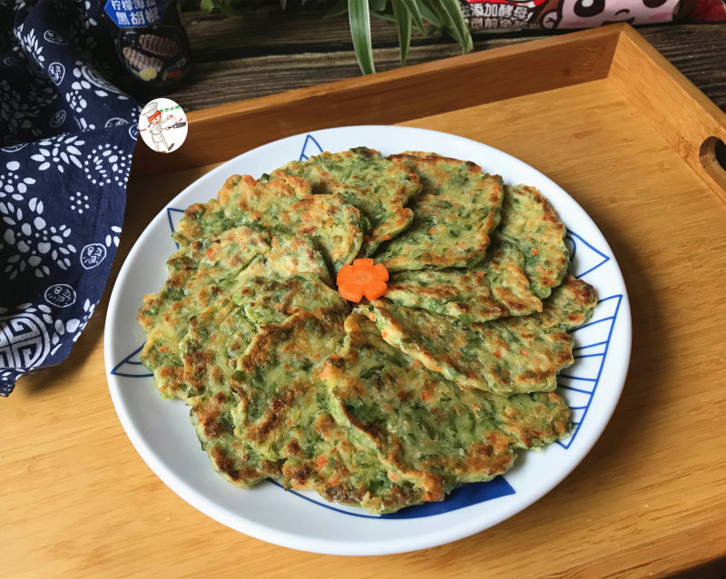 芹菜叶鸡蛋饼的做法