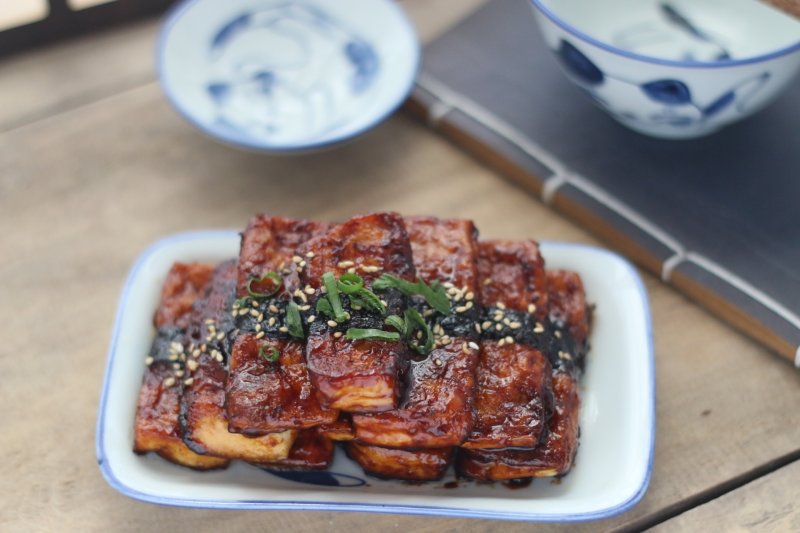 照烧海苔煎豆腐的做法