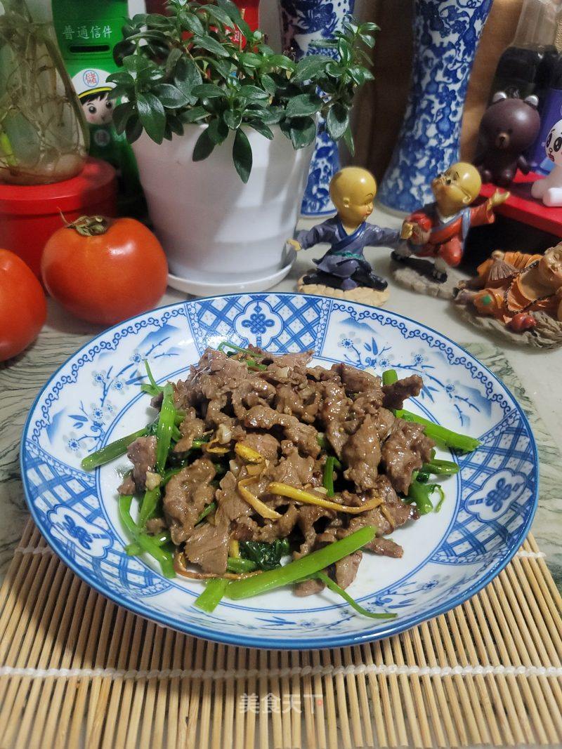 牛肉炒空心菜的做法