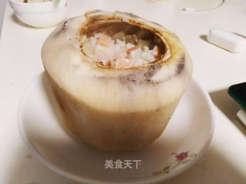 椰壳闷饭的做法