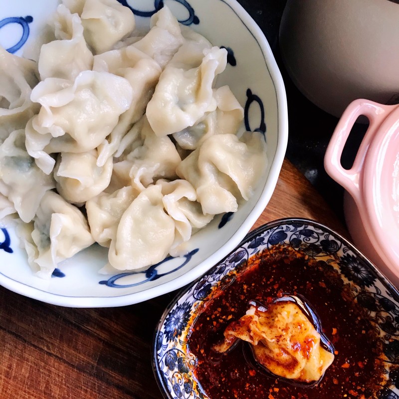 大葱芹菜鲜肉水饺的做法