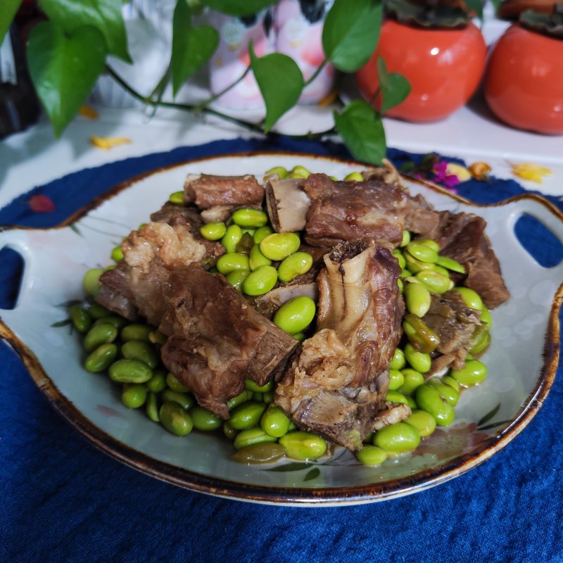 毛豆烧排骨的做法