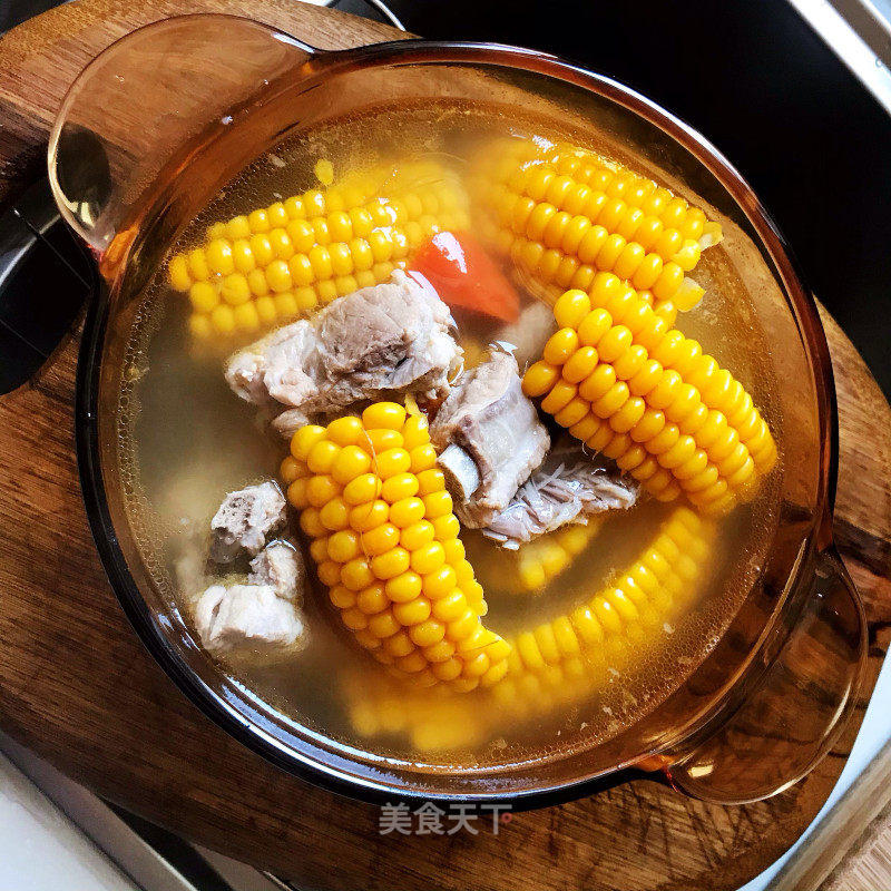 水果玉米排骨汤的做法