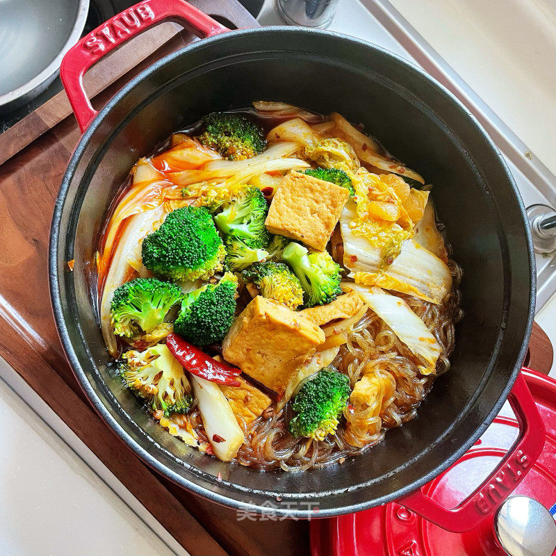香辣白菜炖豆腐的做法