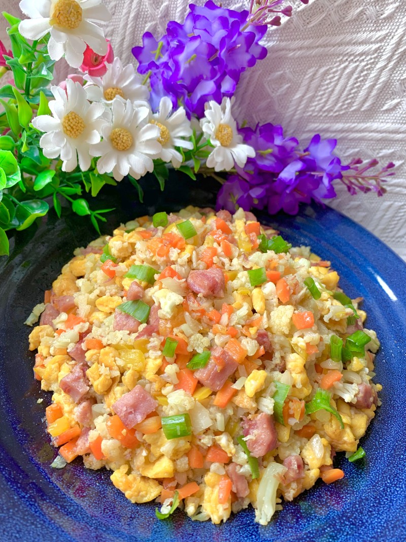 椰菜花炒飯（減肥炒飯）的做法