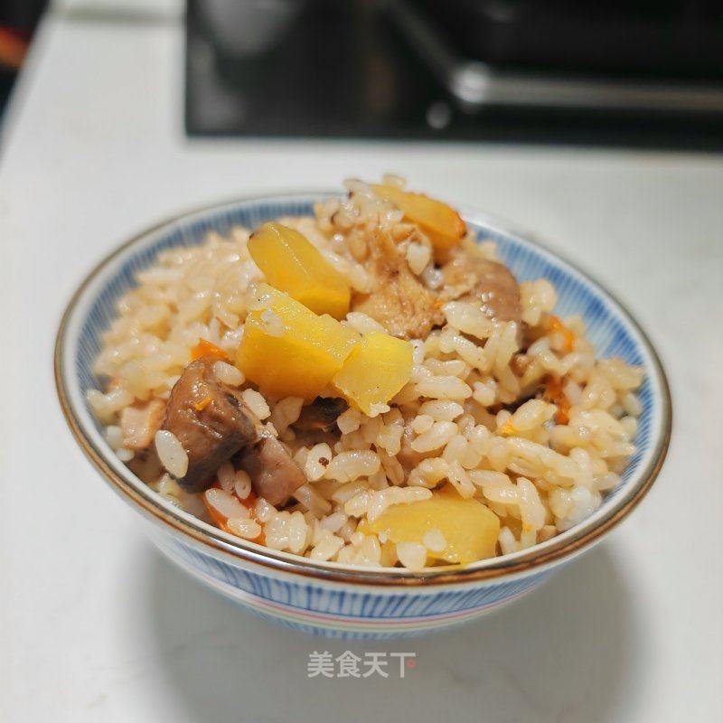 减脂鸡肉抓饭的做法