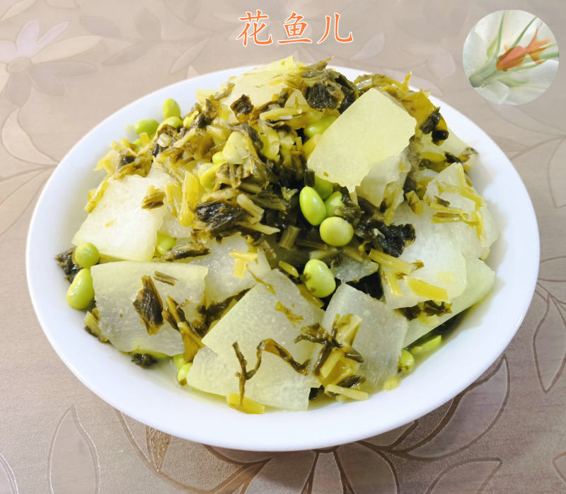 咸菜毛豆炒冬瓜的做法