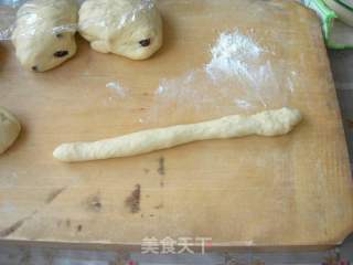 提子辫子面包的做法步骤：9