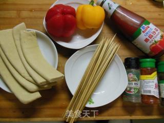 香辣豆腐串的做法步骤：1