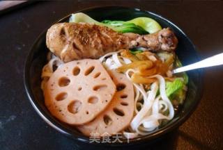 【冬季御寒暖身汤】—香菇莲藕鸡汤面的做法步骤：13