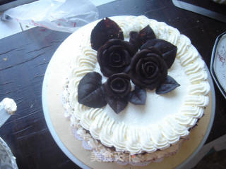 巧克力玫瑰花蛋糕的做法步骤：7
