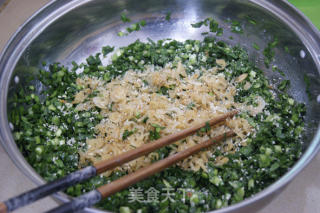 私房窍门做出酥脆软糯的春季传统美食——虾皮韭菜盒子的做法步骤：9
