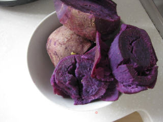 紫薯蜜豆发糕的做法步骤：1
