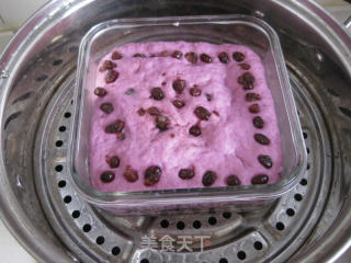 紫薯蜜豆发糕的做法步骤：10