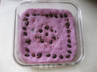 紫薯蜜豆发糕的做法步骤：9