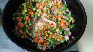 培根时蔬蛋炒饭的做法步骤：7
