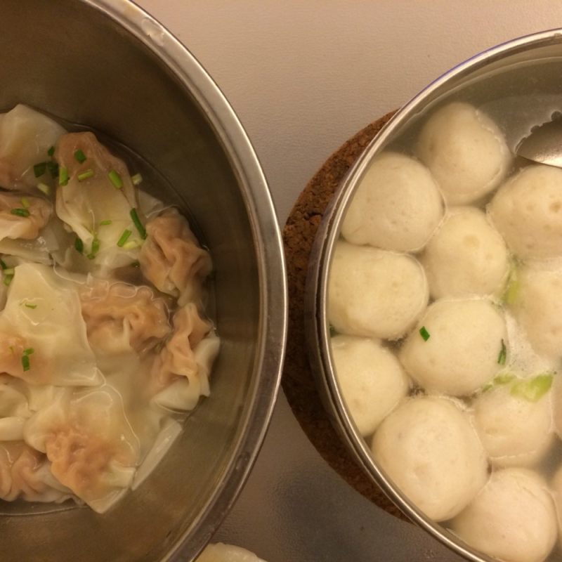 苦菊水饺+鱼丸馄饨的做法步骤：4