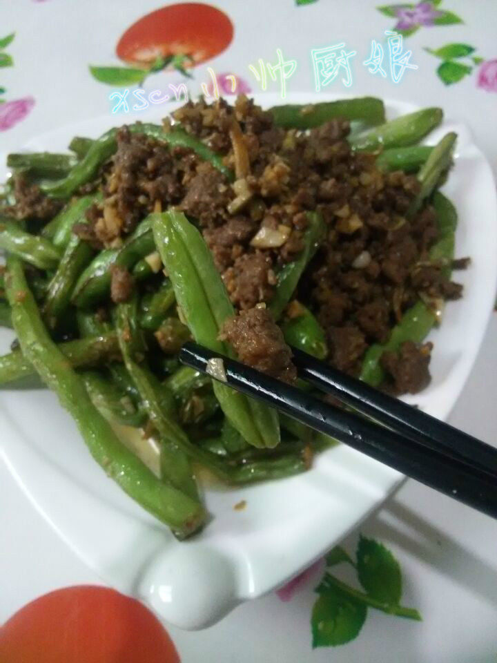 干煸豆角（牛肉）的做法步骤：9