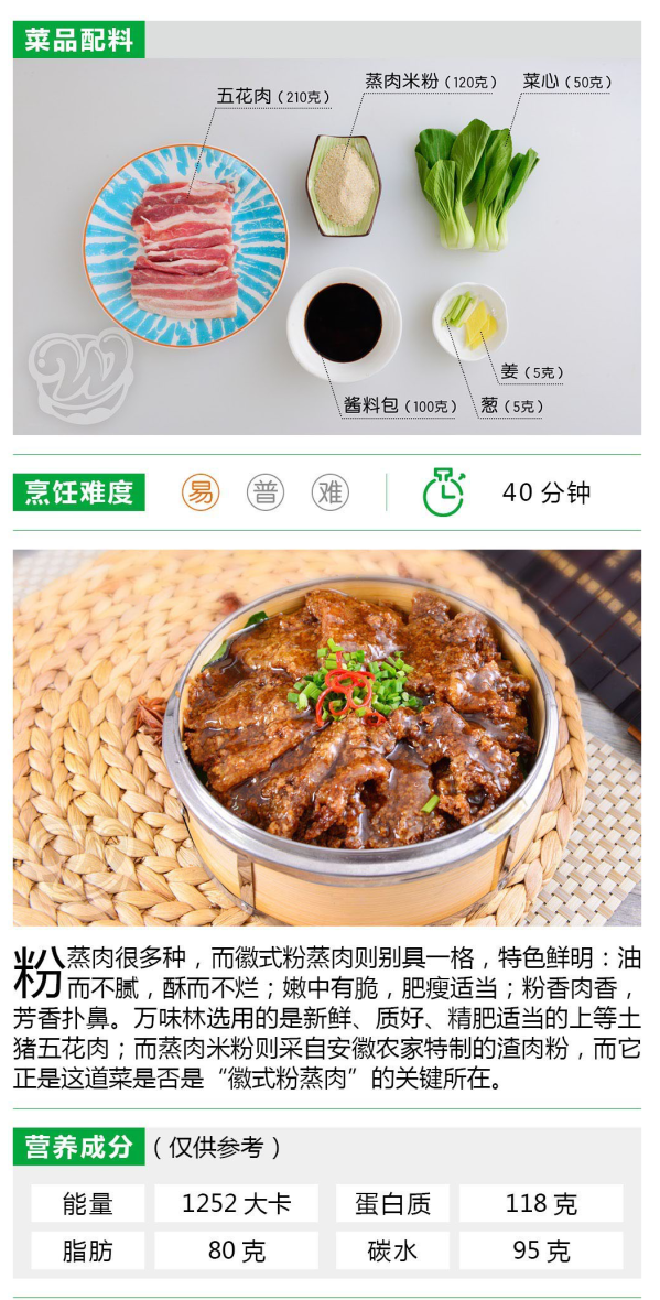 万味林净菜：教你做正宗徽式粉蒸肉的做法步骤：2