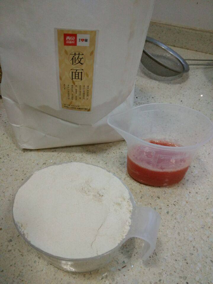 青菜丸子番茄莜面的做法步骤：3