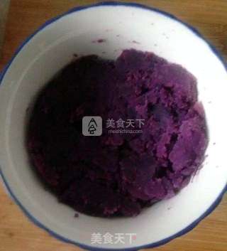 心心相印紫薯发糕的做法步骤：1