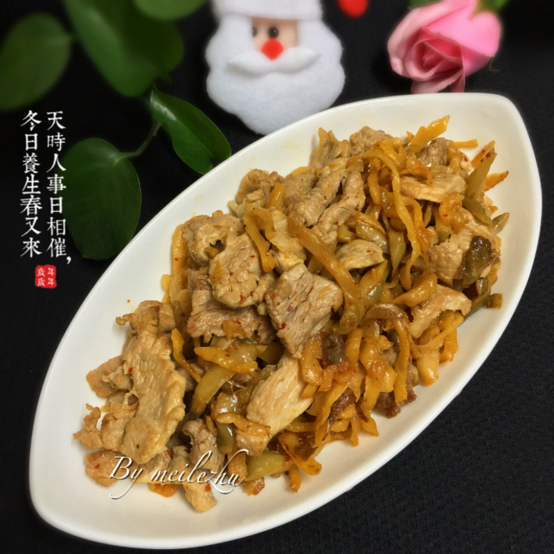 榨菜炒肉片的做法步骤：6