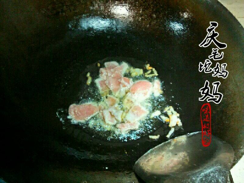 香干肉片盖码饭的做法步骤：4