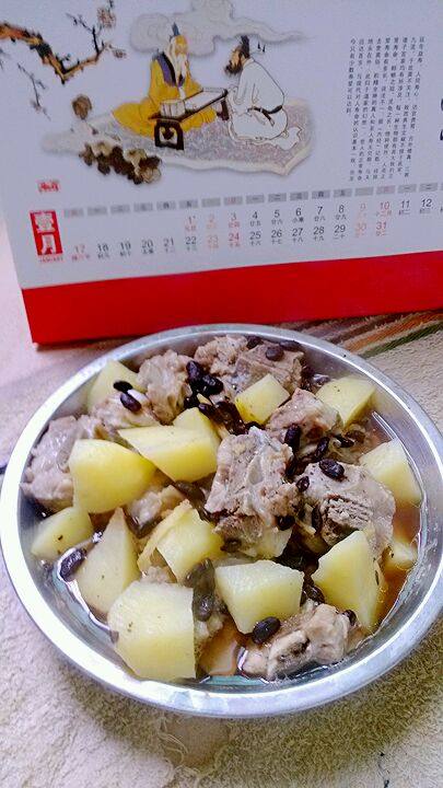 豆豉土豆蒸排骨的做法步骤：7