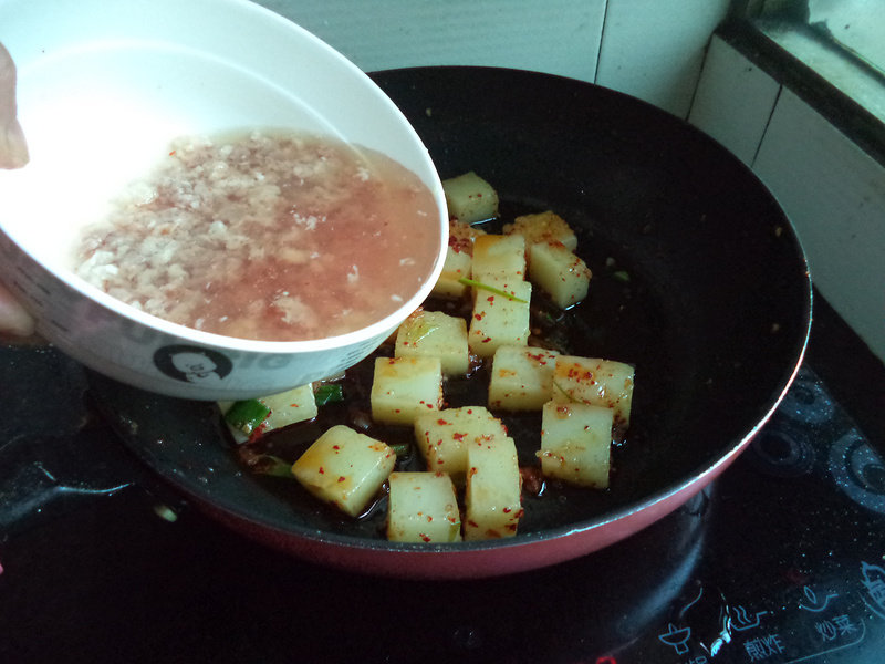 肉末米豆腐----大喜大牛肉调味料版的做法步骤：8