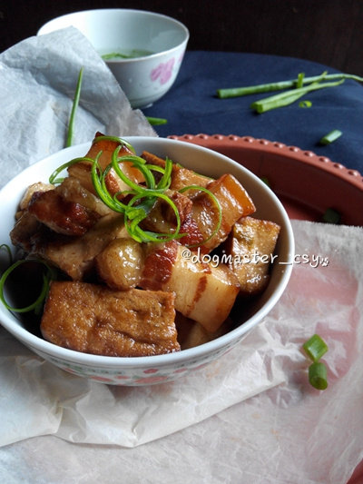 新年快乐【千叶豆腐烧肉】的做法步骤：9