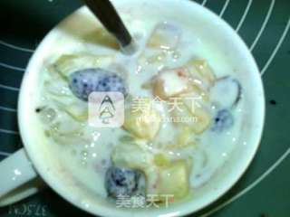 亚麻籽油酸奶水果捞的做法步骤：7