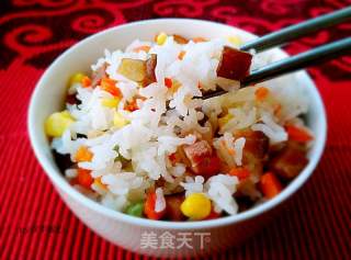 腊肉焖米饭的做法步骤：15