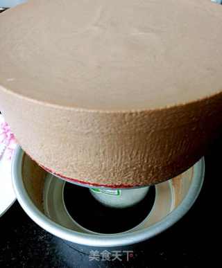 FLUFF棉花糖巧克力镜面慕斯蛋糕的做法步骤：12