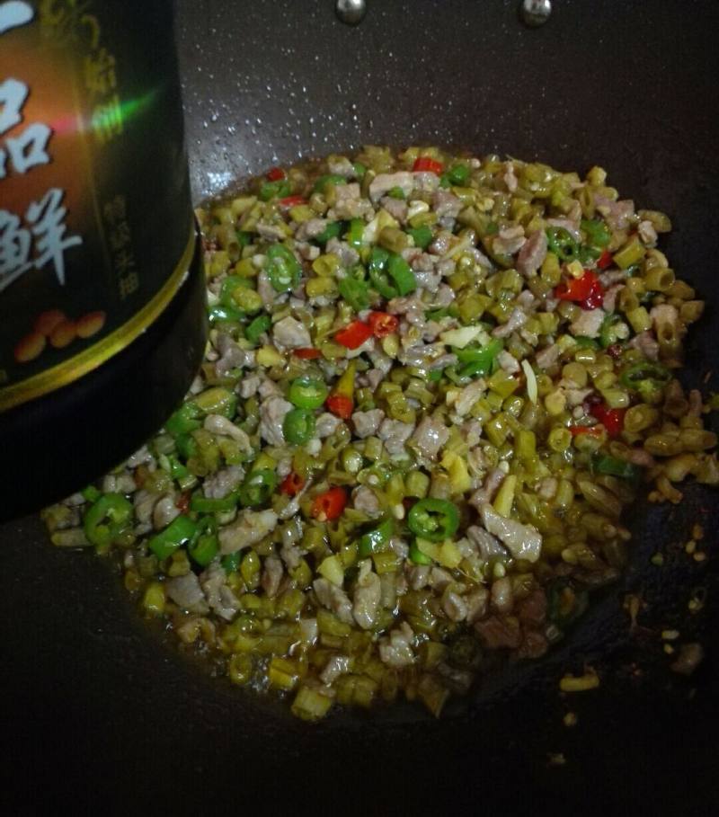 酸豇豆肉末的做法步骤：6