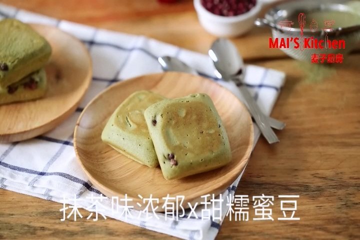 清新快手 | 抹茶蜜豆夹心蛋糕的做法步骤：15