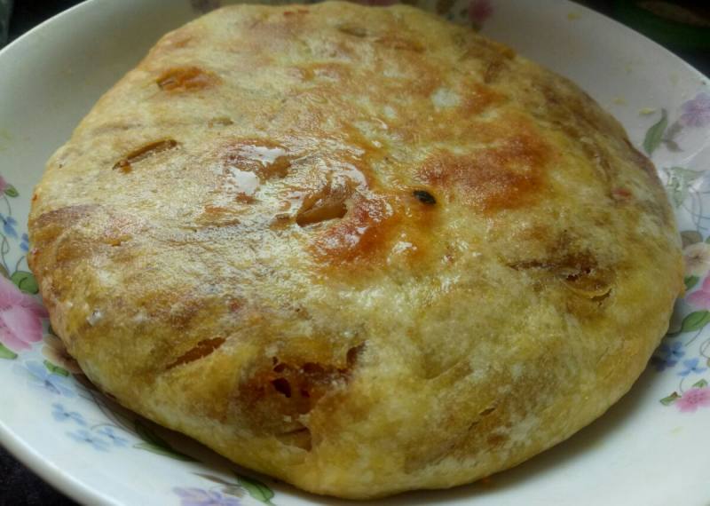 电饭锅土豆辣子煎饼的做法步骤：6