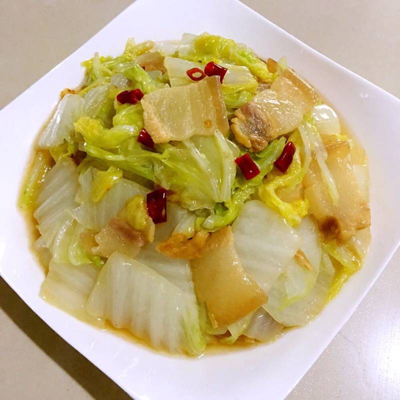 腊肉炒白菜的做法步骤：12