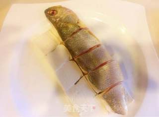 豆腐蒸黄鱼的做法步骤：9